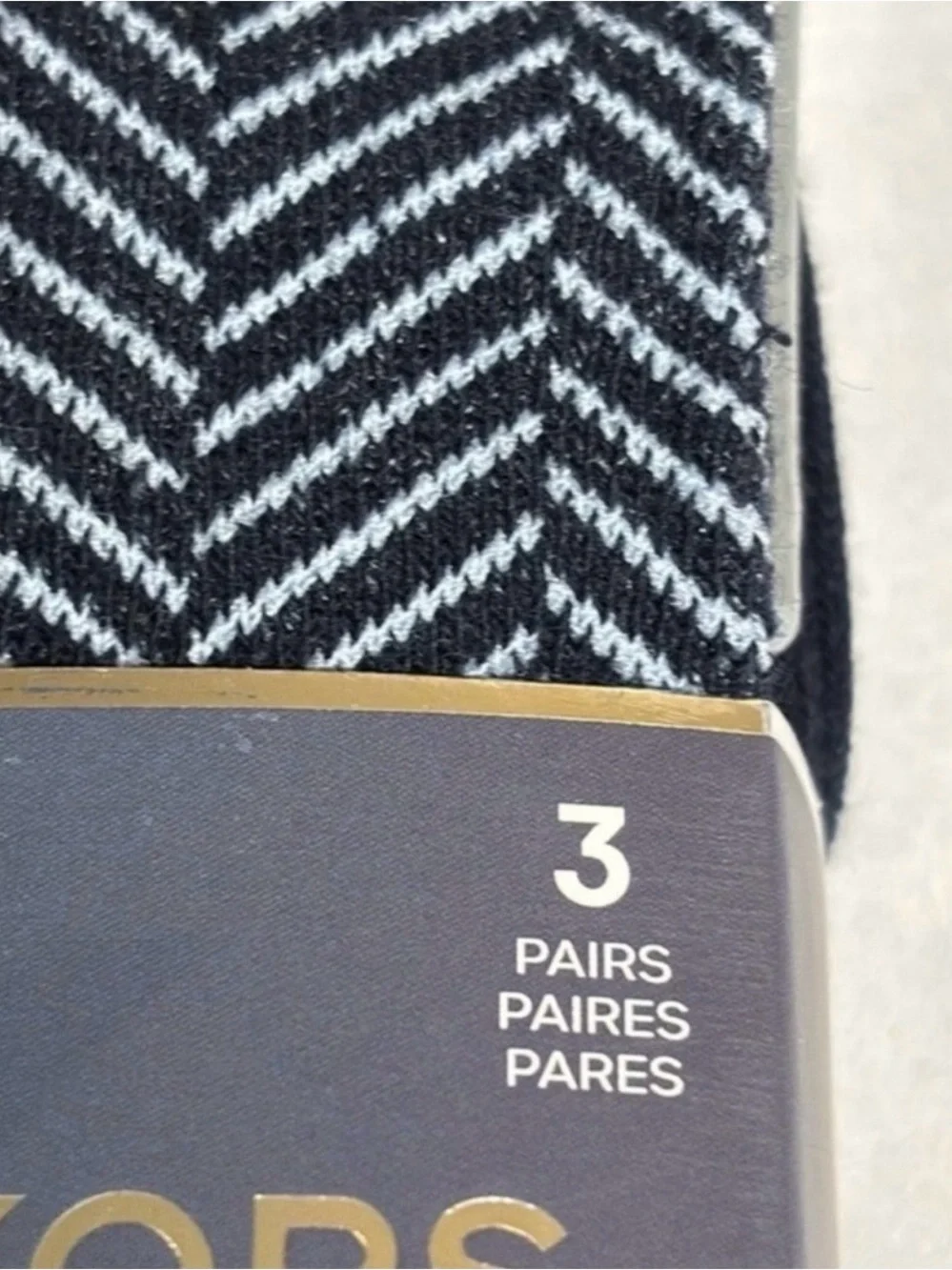New Michael Kors Socks Men’s 3 Pair Black & Blue Dress Crew Sock Business Casual